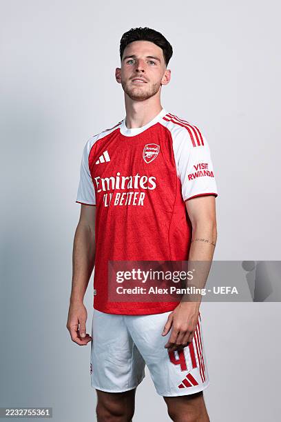Arsenal Declen Rice Declan Rice of Arsenal FC poses for a portrait during the official ...