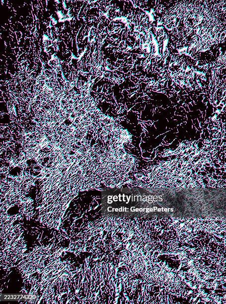vector textured tangled fibers abstract background and glitch technique - black thread stock illustrations