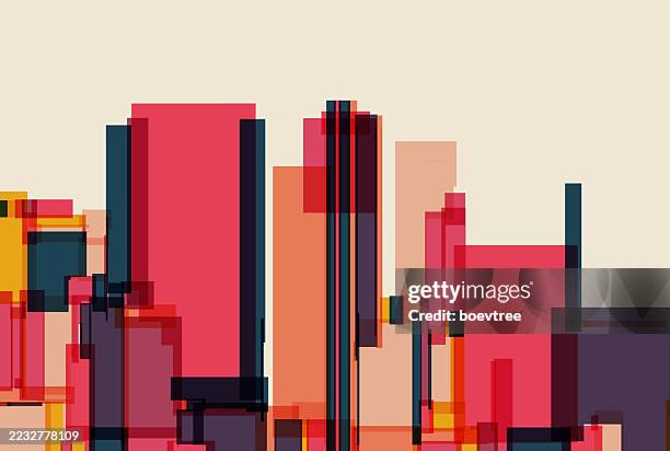 architecture model - city sketch stock illustrations