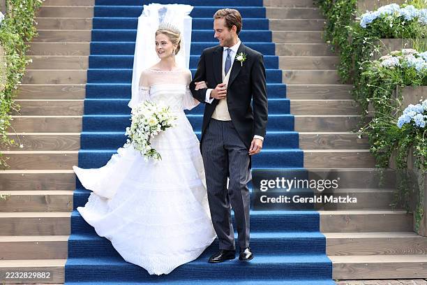 Princess Marie Caroline of Liechtenstein and Mr. Leopoldo Maduro Vollmer attend the wedding of Princess Marie Caroline of Liechtenstein To Mr...