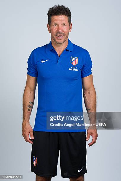 Diego Pablo Simeone of Atletico de Madrid poses for a portrait during the official UEFA Champions League 2025/26 portrait session on August 27, 2025...