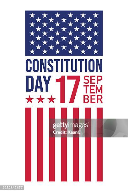 american constitution day badge vector logo icon isolated on white background stock illustration - constitution day stock illustrations