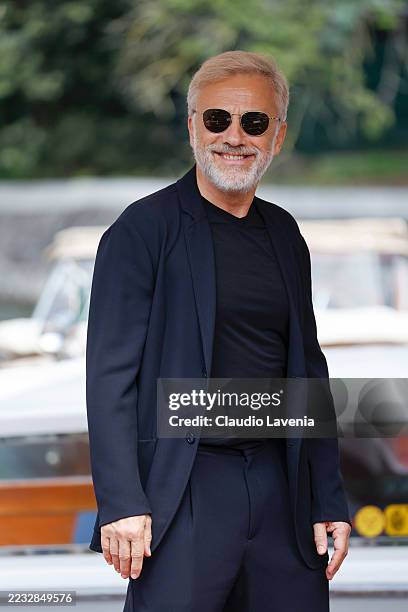 Christoph Waltz arrives at Hotel Excelsior during the 82nd Venice International Film Festival on August 30, 2025 in Venice, Italy.