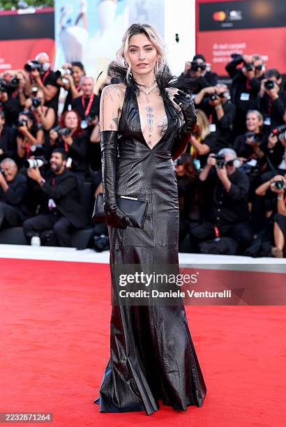 Paris Jackson attends the "Frankenstein" red carpet during the 82nd Venice International Film Festival on August 30, 2025 in Venice, Italy.