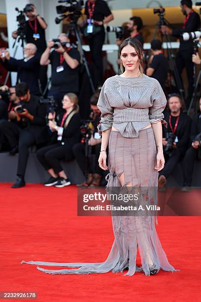 Guest attends the "Frankenstein" red carpet during the 82nd Venice International Film Festival on August 30, 2025 in Venice, Italy.
