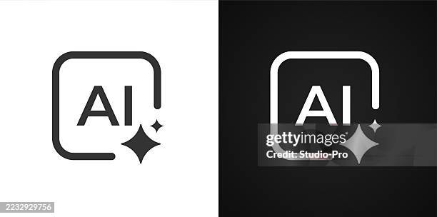 ai icon - artificial intelligence models stock illustrations