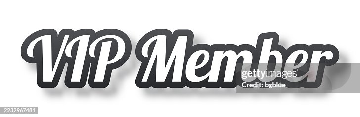 Vip Member Text Vip Member 3d Text With Shadow On White Background High-Res Vector ...