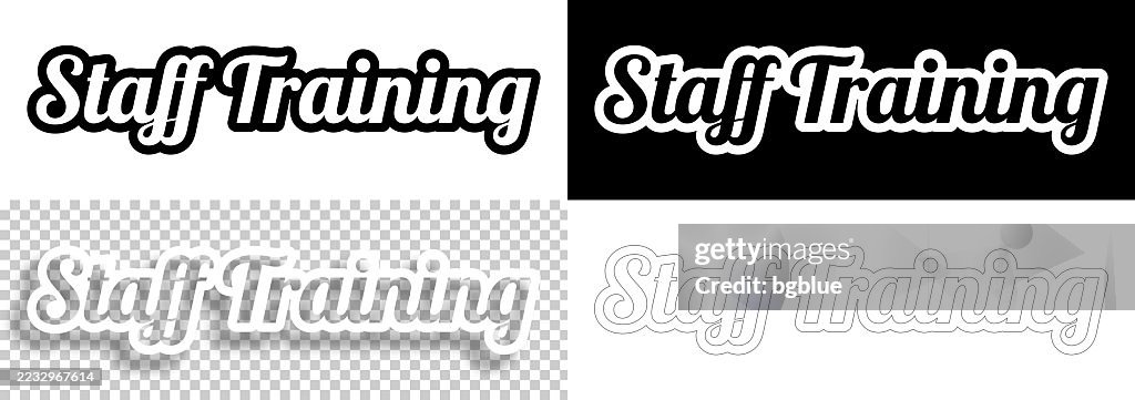 Computer Staff Text Staff Training Text For Design Blank White And Black Backgrounds Line ...