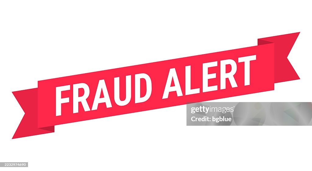 Fraud Alert Banner Examples Fraud Alert Red Banner On White Background High-Res Vector Graphic ...