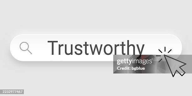 trustworthy - search bar with cursor on blank background - loyalty points stock illustrations