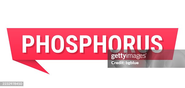 Phosphorus - Red speech bubble on blank background Phosphorus - Red speech bubble on blank background