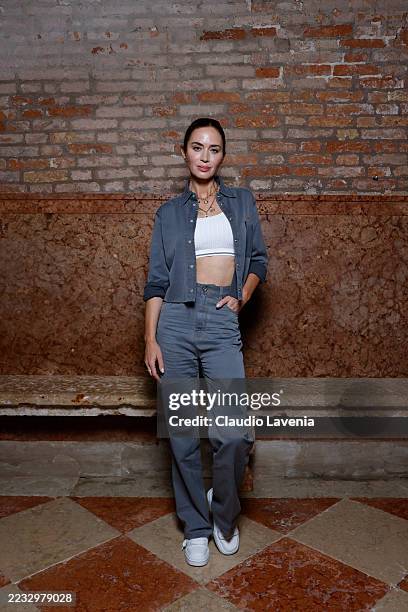 Emily Blunt attends the Miu Miu Women's Tales event during the 82nd Venice Film Festival on August 30, 2025 in Venice, Italy.