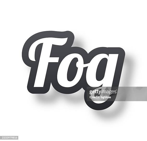 Fog Lettering Fog 3d Text With Shadow On White Background High-Res Vector Graphic ...