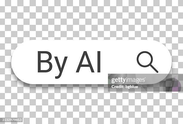 by ai - search bar on transparent background - make a image with transparent background stock illustrations