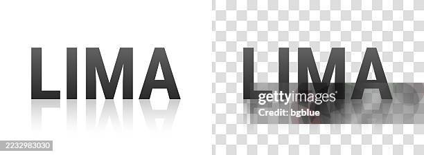 lima - text with reflection on transparent background - lima stock illustrations