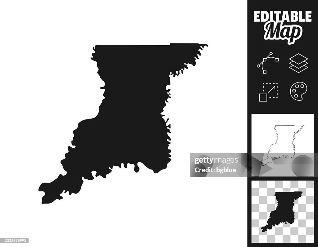 Knox County, Indiana maps for design. Easily editable