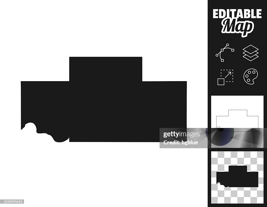 Karten von Payne County, Oklahoma. Leicht editierbar
