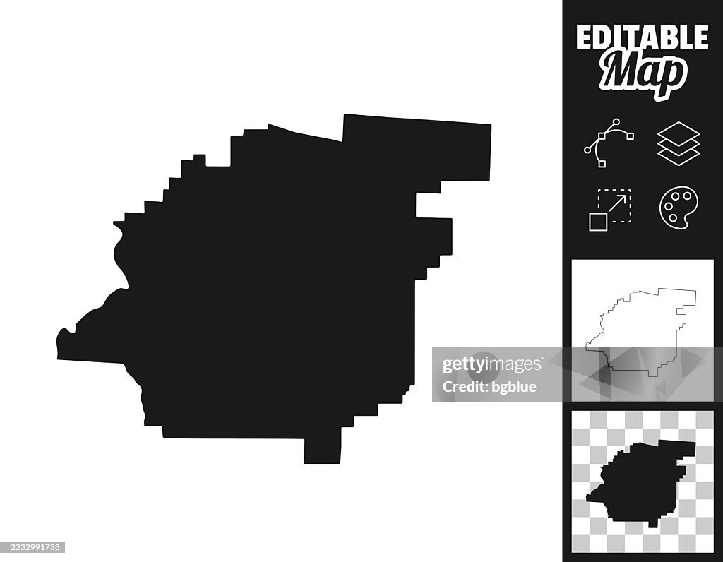 Cartes du comté de Calhoun, en Alabama, pour la conception. Facilement modifiable