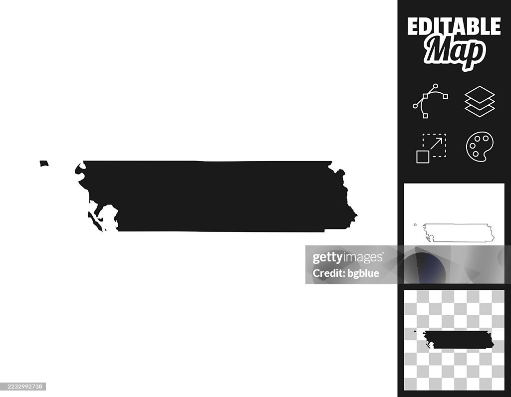 Whatcom County, Washington maps for design. Easily editable