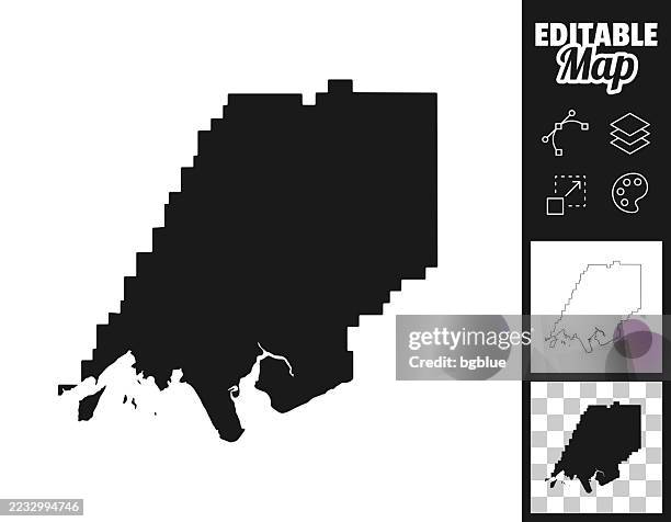 dillingham, alaska maps for design. easily editable - census stock illustrations