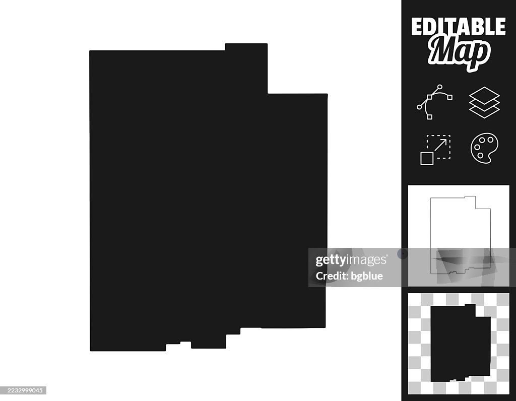 Kootenai County, Idaho maps for design. Easily editable