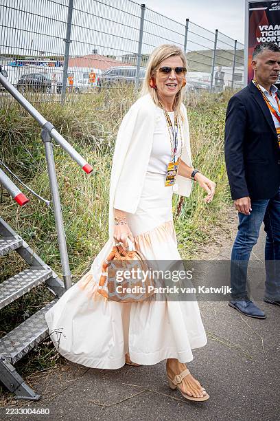 Queen Maxima of The Netherlands at the Dutch Grand Prix at Zandvoort Circuit on August 31, 2025 in Zandvoort, Netherlands.