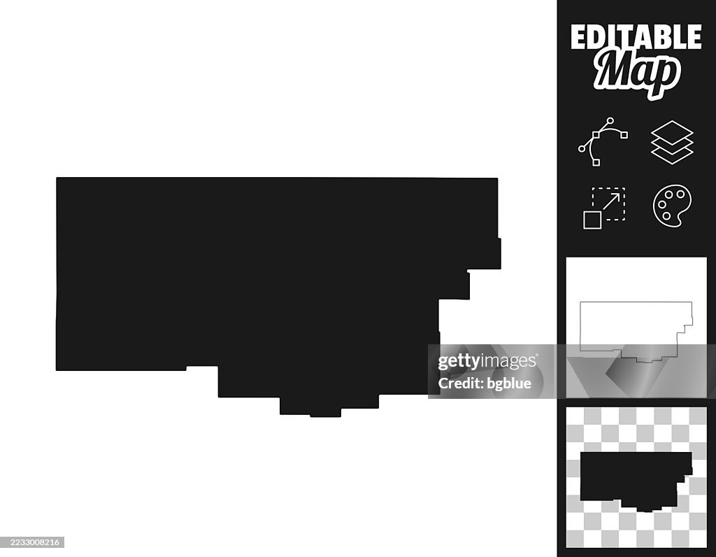 Iron County, Utah maps for design. Easily editable