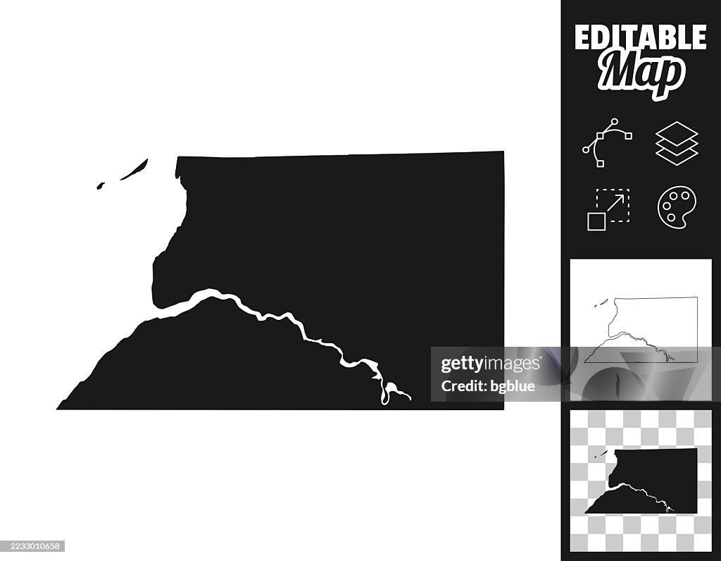 Bristol Bay, Alaska maps for design. Easily editable