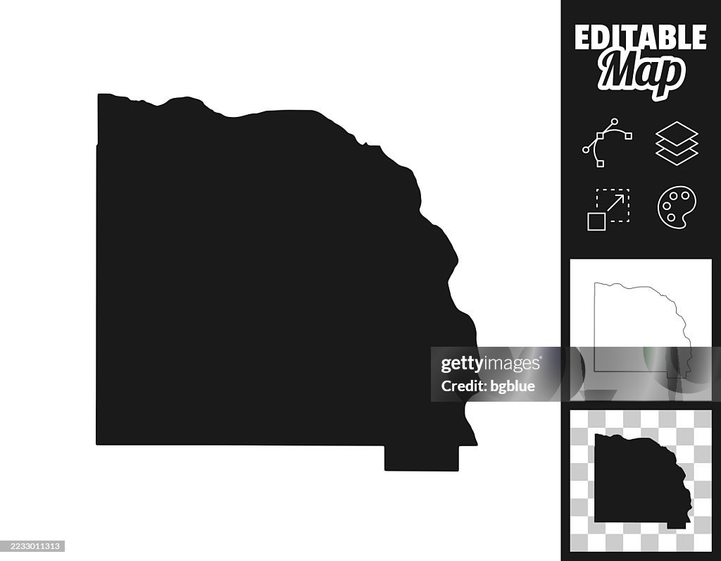 Saunders County, Nebraska maps for design. Easily editable