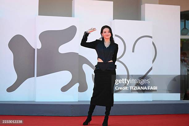 Taiwanese actress and director Shu Qi attends the red carpet for the movie "Nuhai" presented in competition at the 82nd International Venice Film...