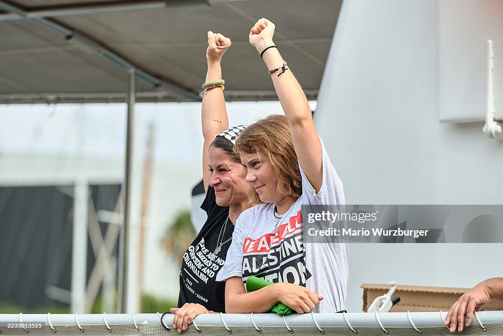 Humanitarian Flotilla Departs Barcelona For Gaza As Activists Mobilize Against Israel's Aid Blockade