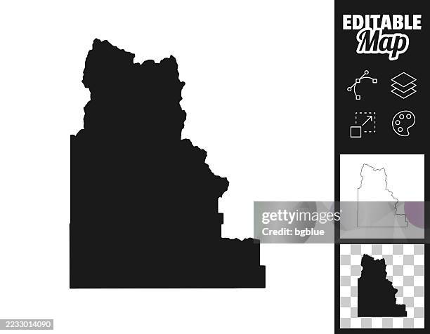 camas county, idaho maps for design. easily editable - floral border vector stock illustrations