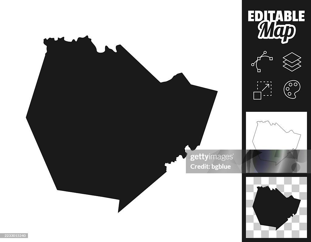 Cartes du comté de Warren, Kentucky pour la conception. Facilement modifiable