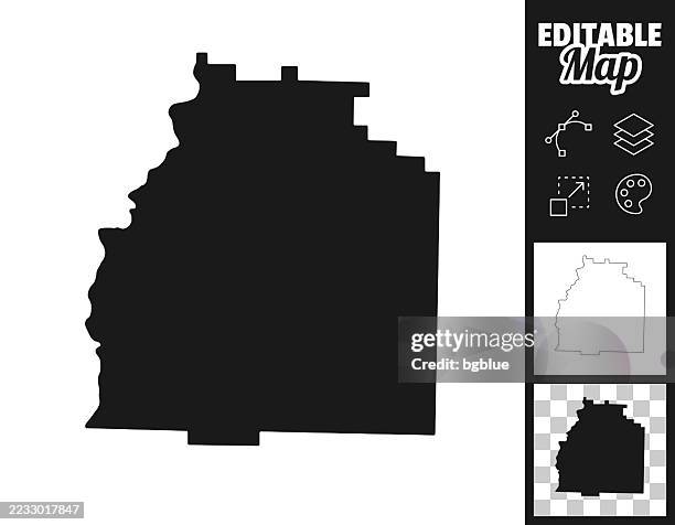 quitman county, georgia maps for design. easily editable - georgetown stock illustrations