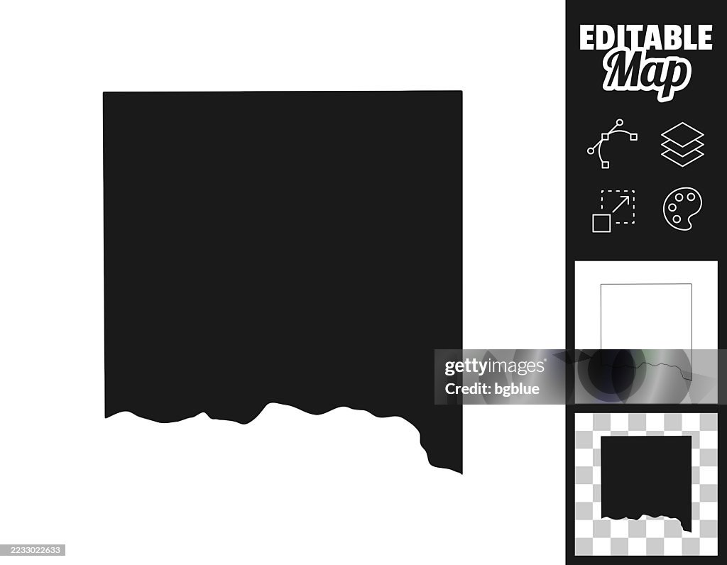 Yankton County, South Dakota maps for design. Easily editable