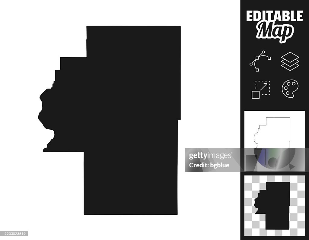 Cherokee County, Oklahoma maps for design. Easily editable