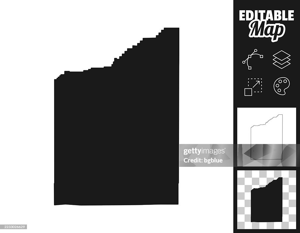 Jackson County, Oregon maps for design. Easily editable