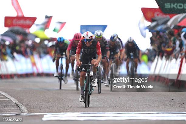 Raul Garcia Pierna of Spain and Team Arkea - B&B Hotels crosses the finish line during the La Vuelta - 80th Tour of Spain 2025, Stage 9 a 195.5km...