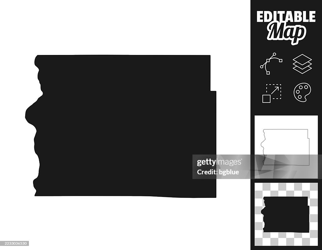 Saint Croix County, Wisconsin maps for design. Easily editable
