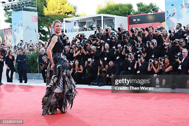 Cate Blanchett attends the "Father Mother Sister Brother" red carpet during the 82nd Venice International Film Festival on August 31, 2025 in Venice,...