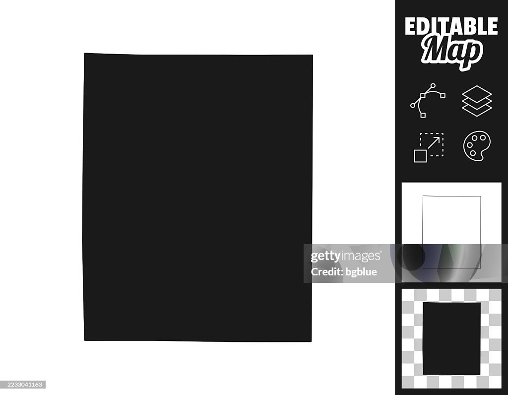 Linn County, Iowa mapas para design. Facilmente editável