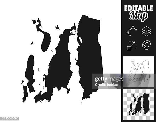 newport county, rhode island maps for design. easily editable - rhode island vector stock illustrations