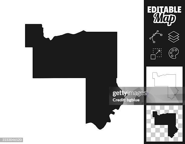 muskogee county, oklahoma maps for design. easily editable - muskogee oklahoma stock illustrations