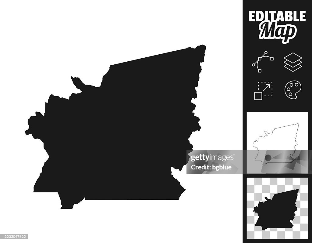 Idaho County, Idaho maps for design. Easily editable