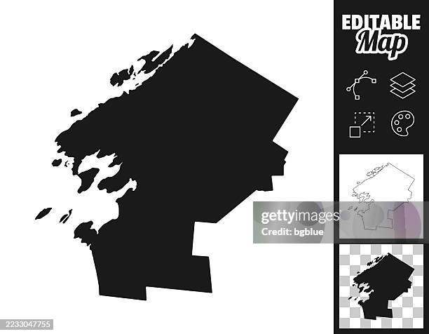 jefferson county, new york maps for design. easily editable - watertown new york stock illustrations