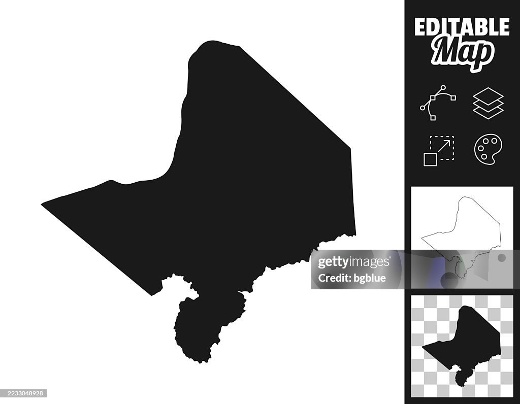 Cabell County, West Virginia maps for design. Easily editable