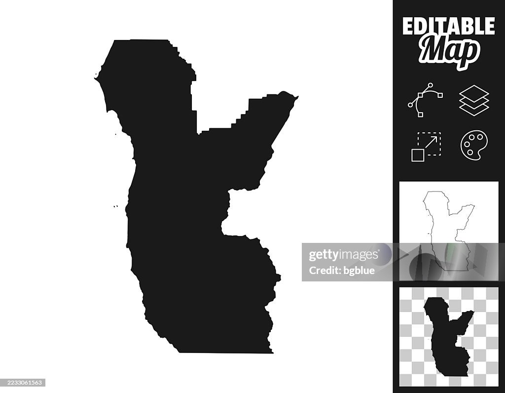 Curry County, Oregon maps for design. Easily editable