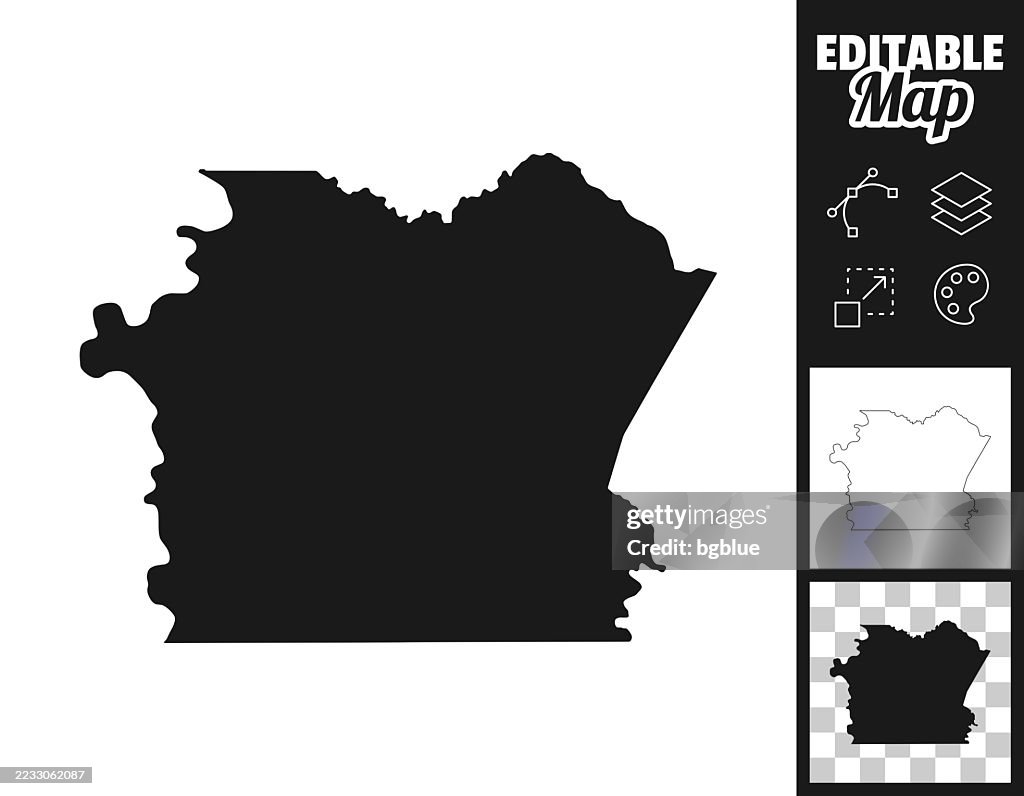 Fayette County, Pennsylvania maps for design. Easily editable