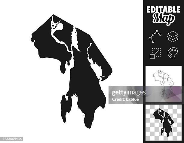 bristol county, rhode island maps for design. easily editable - bristol rhode island stock illustrations