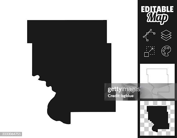 mountrail county, north dakota maps for design. easily editable - mountrail county north dakota stock illustrations